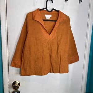 Nicole farhi textured 3/4 sleeves top